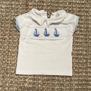 Classic smocked top with sail boats by Magnolia Baby
